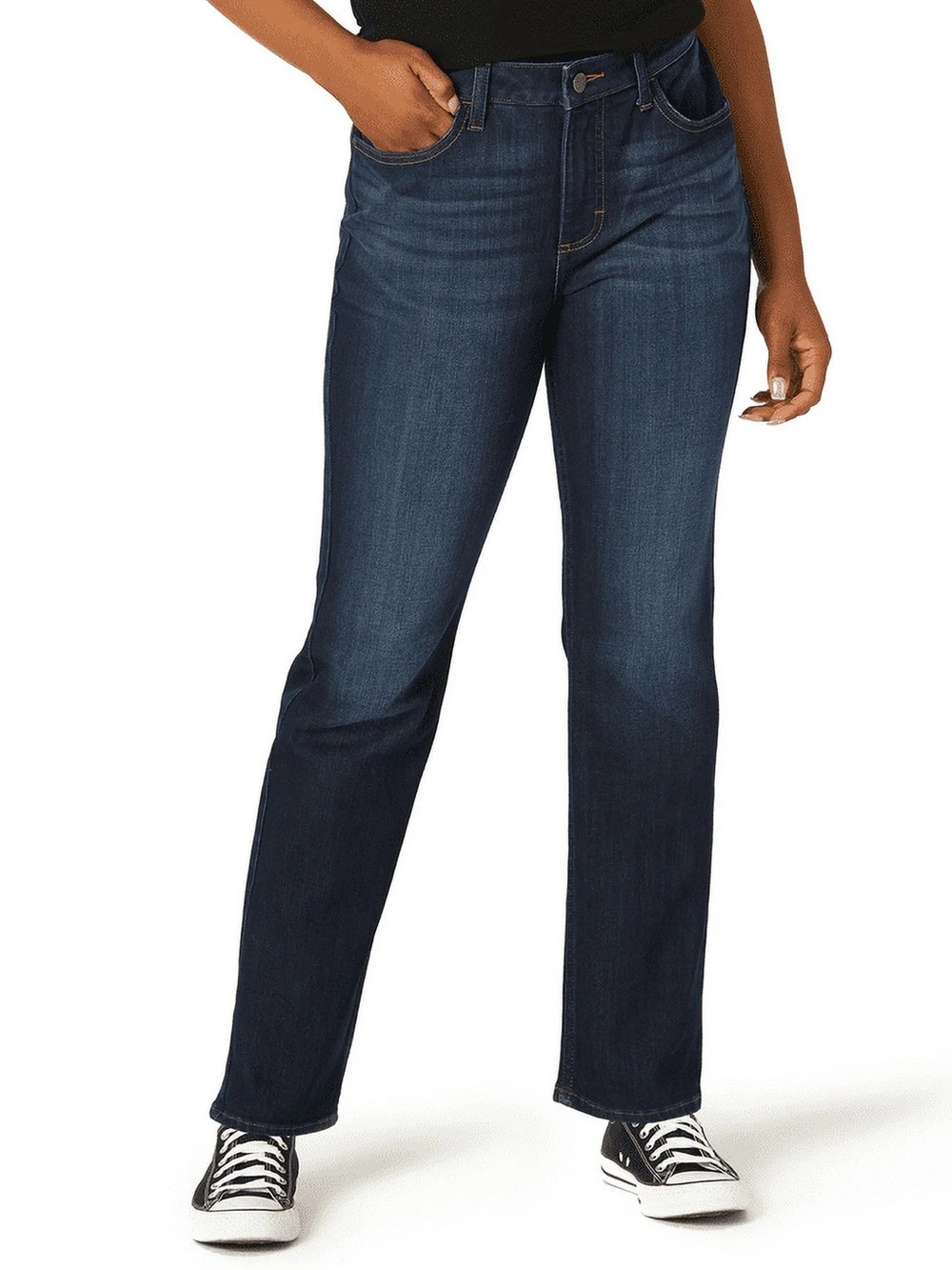 Lee Regular Fit Straight Leg Mid Rise Jeans Size 14